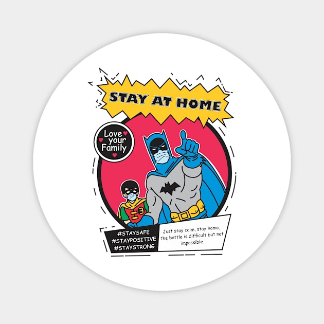 Stay at home Magnet by Alien cat